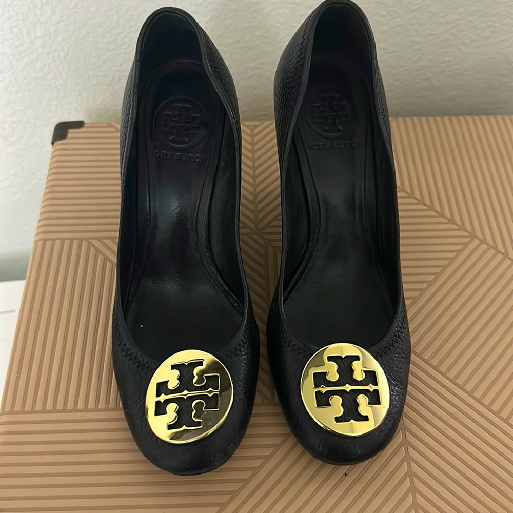 Tory Burch Black Wedges